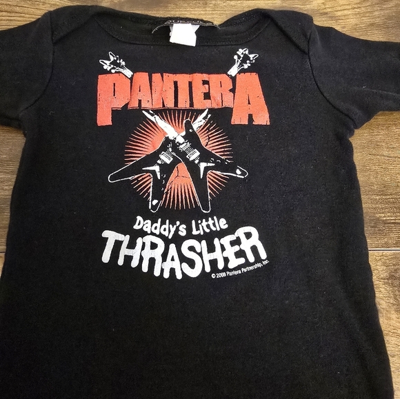 Pantera 2008 Daddys Little Thrasher Graphic Onseie Bodysuit Size 18-24 Months - Picture 2 of 7